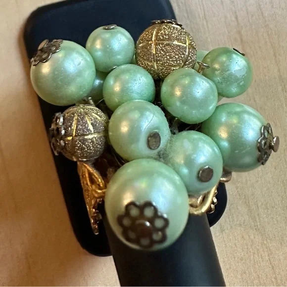 Handmade Miami Artist William Holman 111 . Green gold 24 Goldleaf  adj 6.5 -8 j - Picture 13 of 15